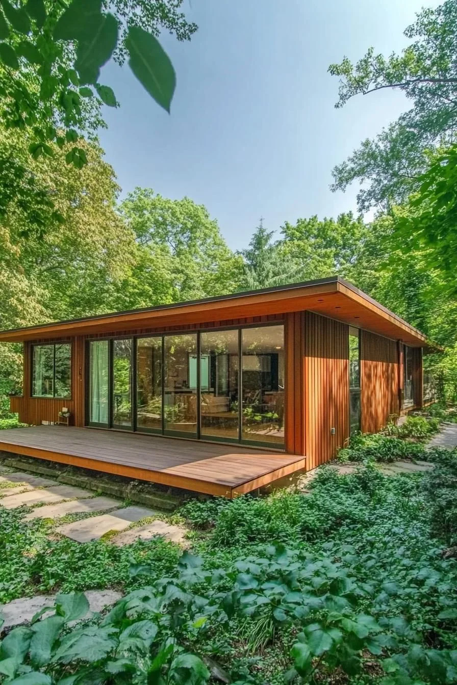 A Sunlit Bungalow Among the Trees