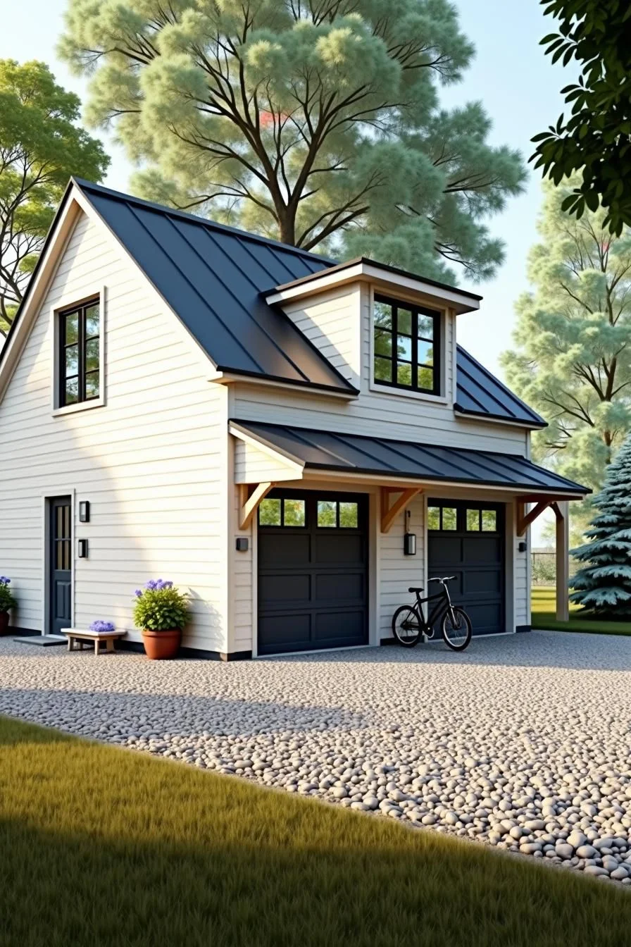 Sunlit Cottage Garage House Corner