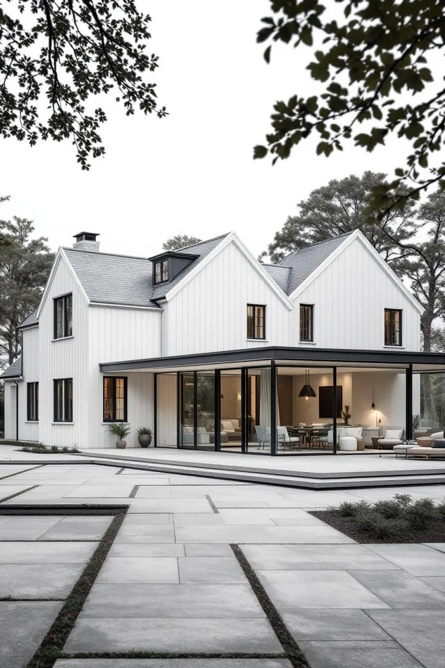 A Whimsical White Farmhouse in the Country