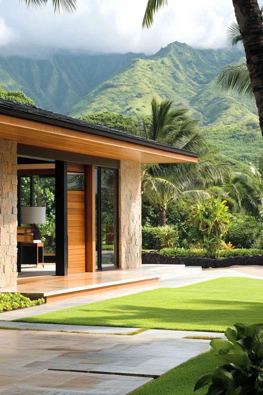A Glass and Grass Retreat on the Mountain