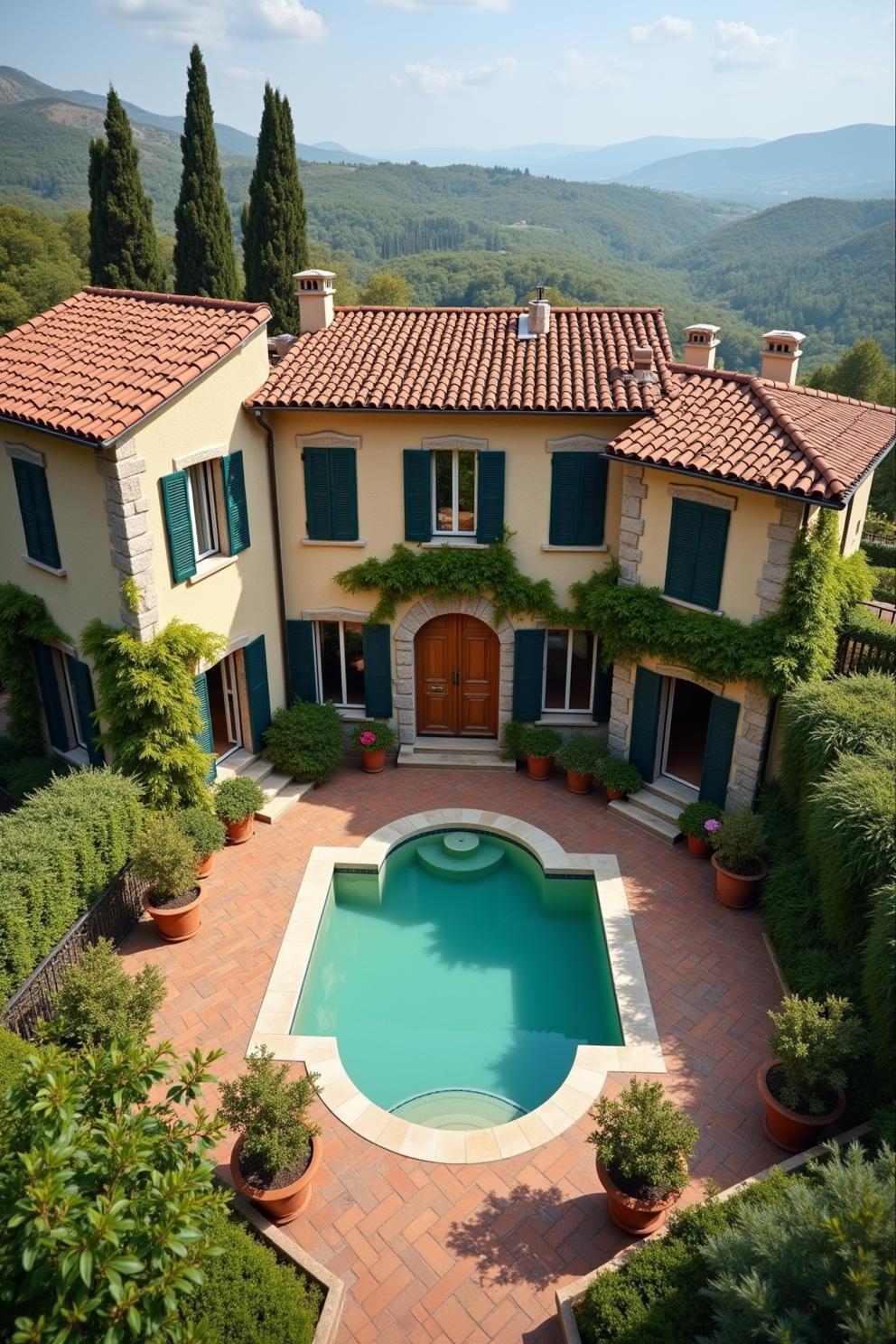Courtyard Villa With a Splash of Water