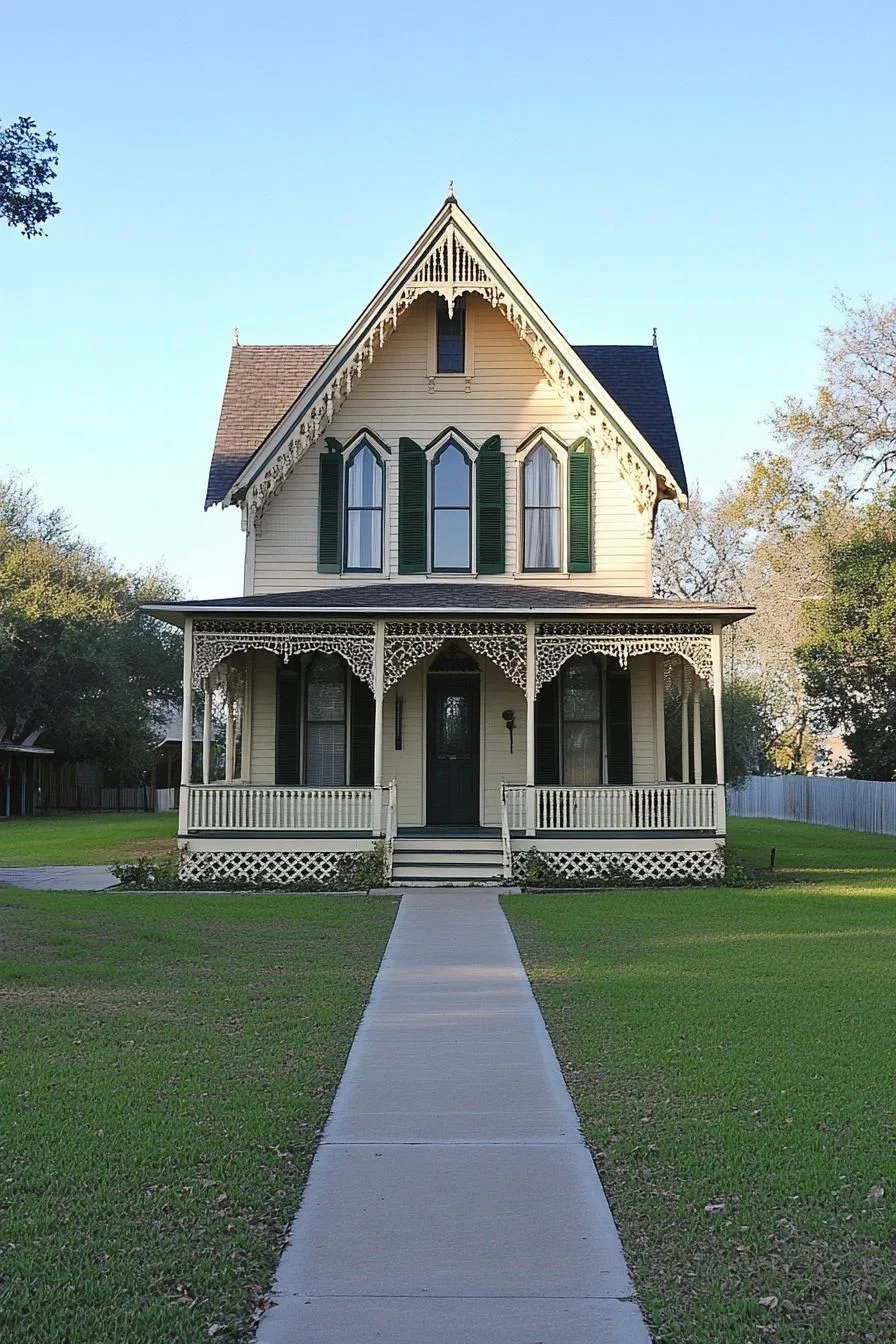 A Gothic-Style Home With a Garden Setting