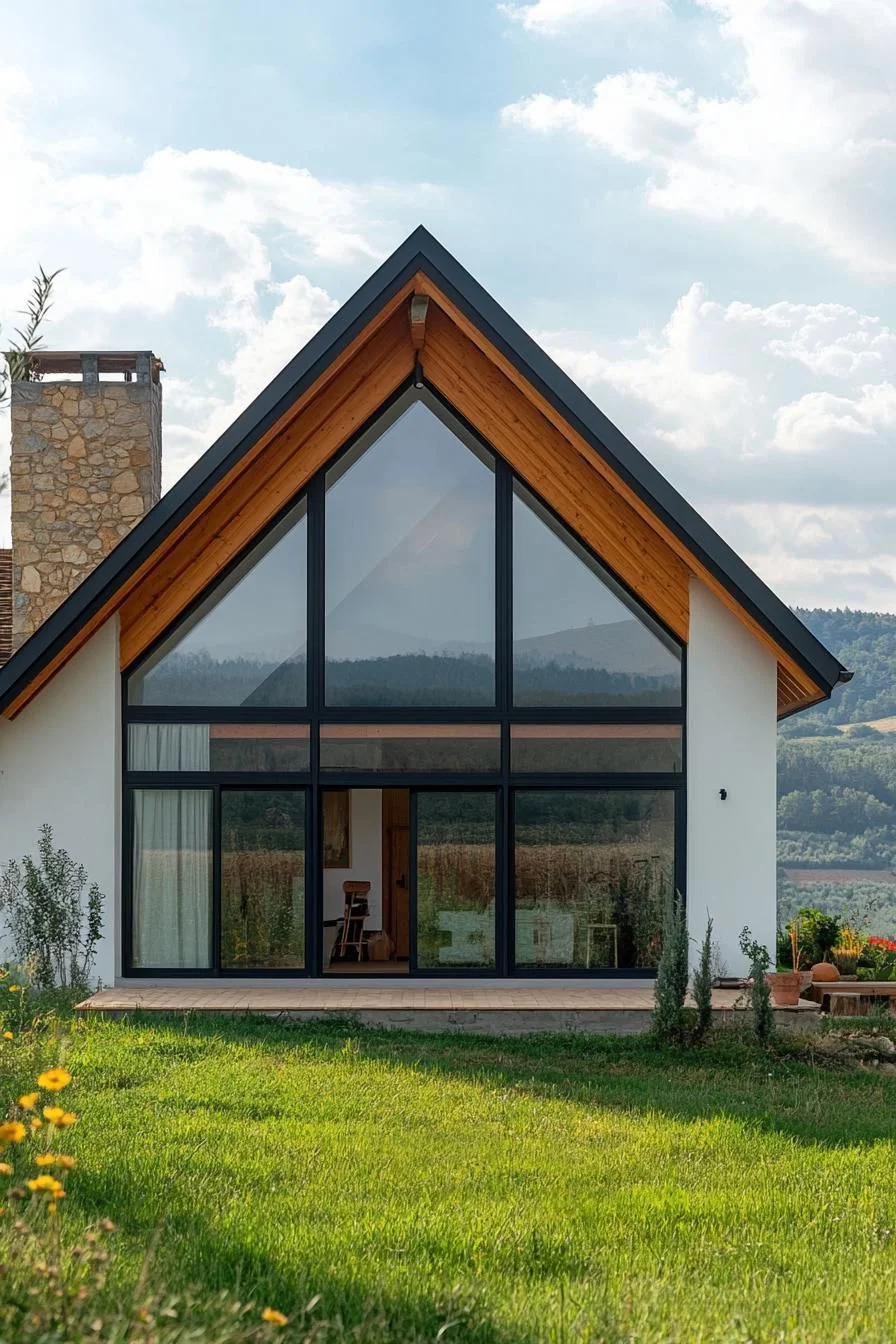 A-Frame Design With Panoramic Windows