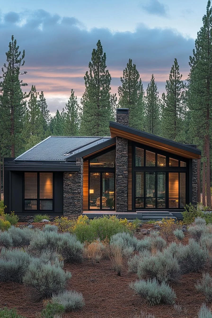 Rustic Modern Retreat in the Woods
