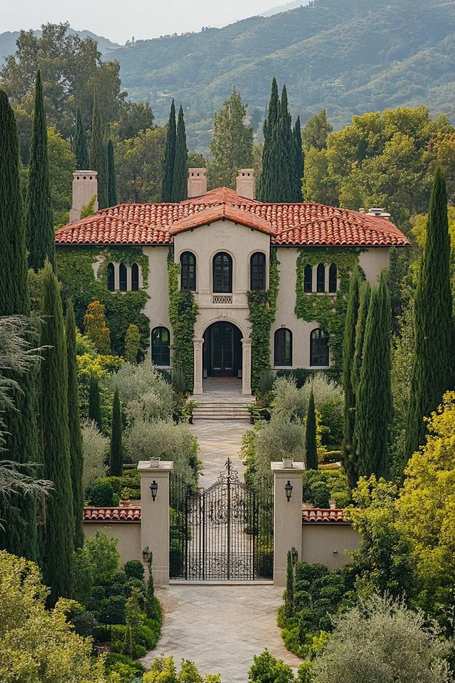 Terracotta Home Covered in Vines