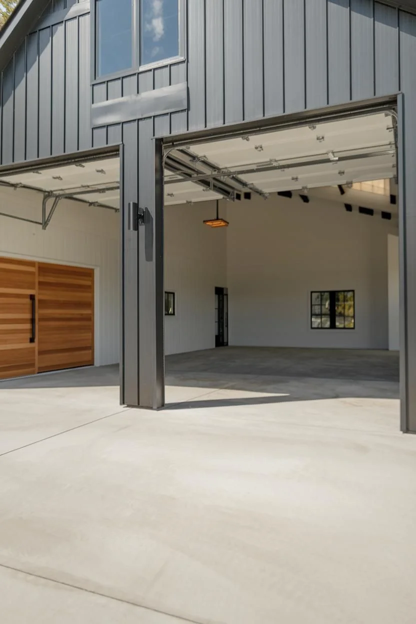 Sophisticated Steel Garage House