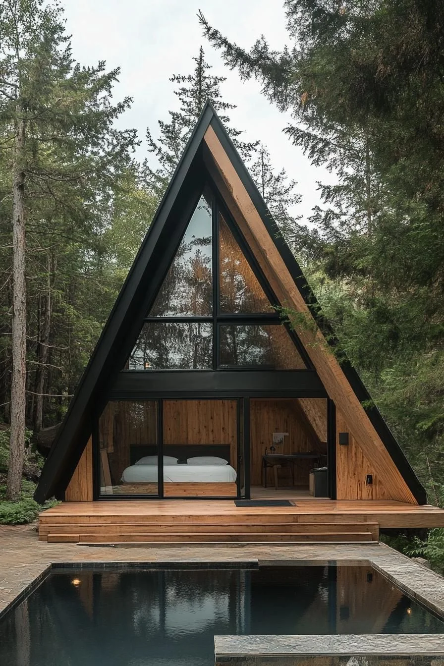 A Woodland A-Frame Cabin Retreat