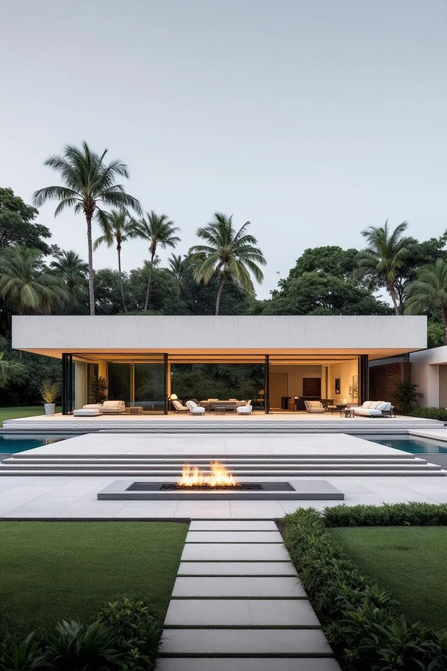 Concrete Elegance Among the Palm Trees