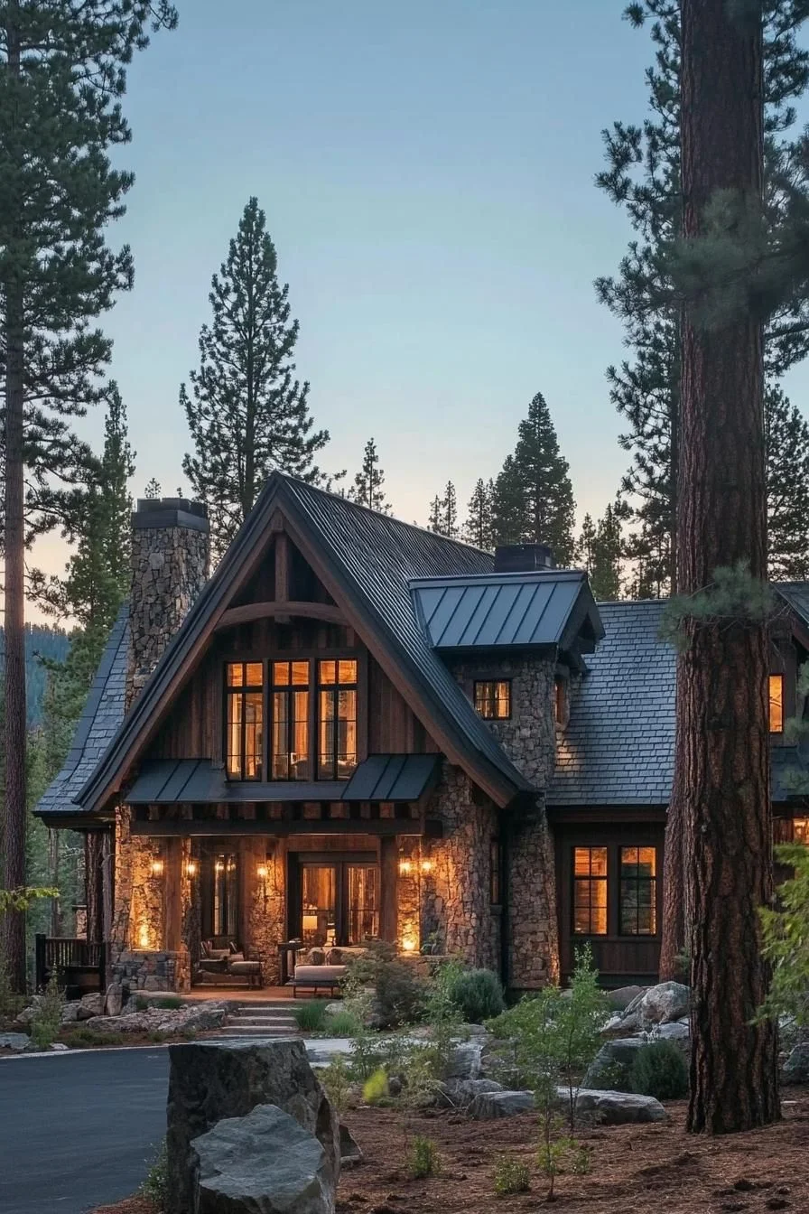 A Timber Cabin Set Among the Trees