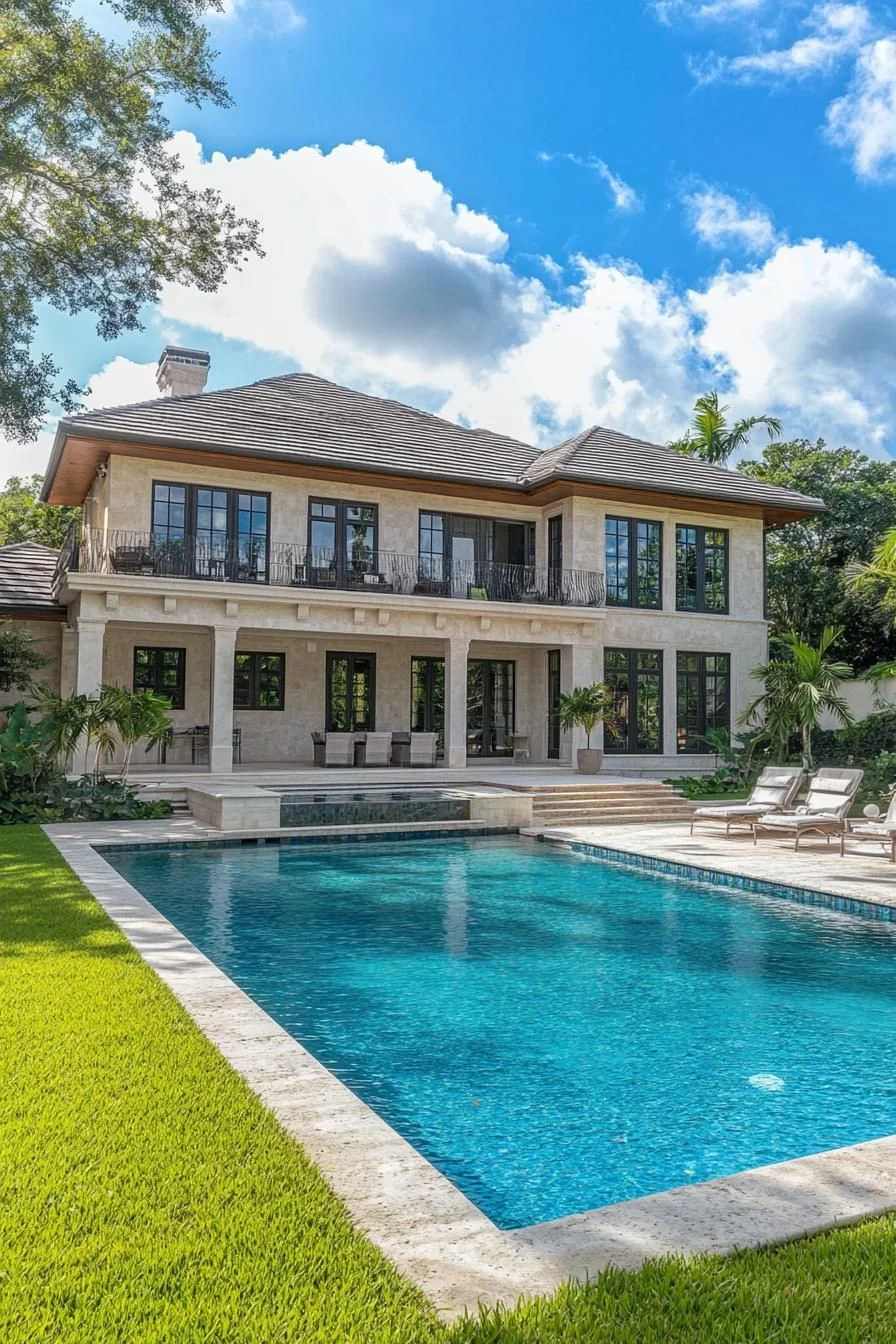 An Elegant Colonial Home With Color Accents