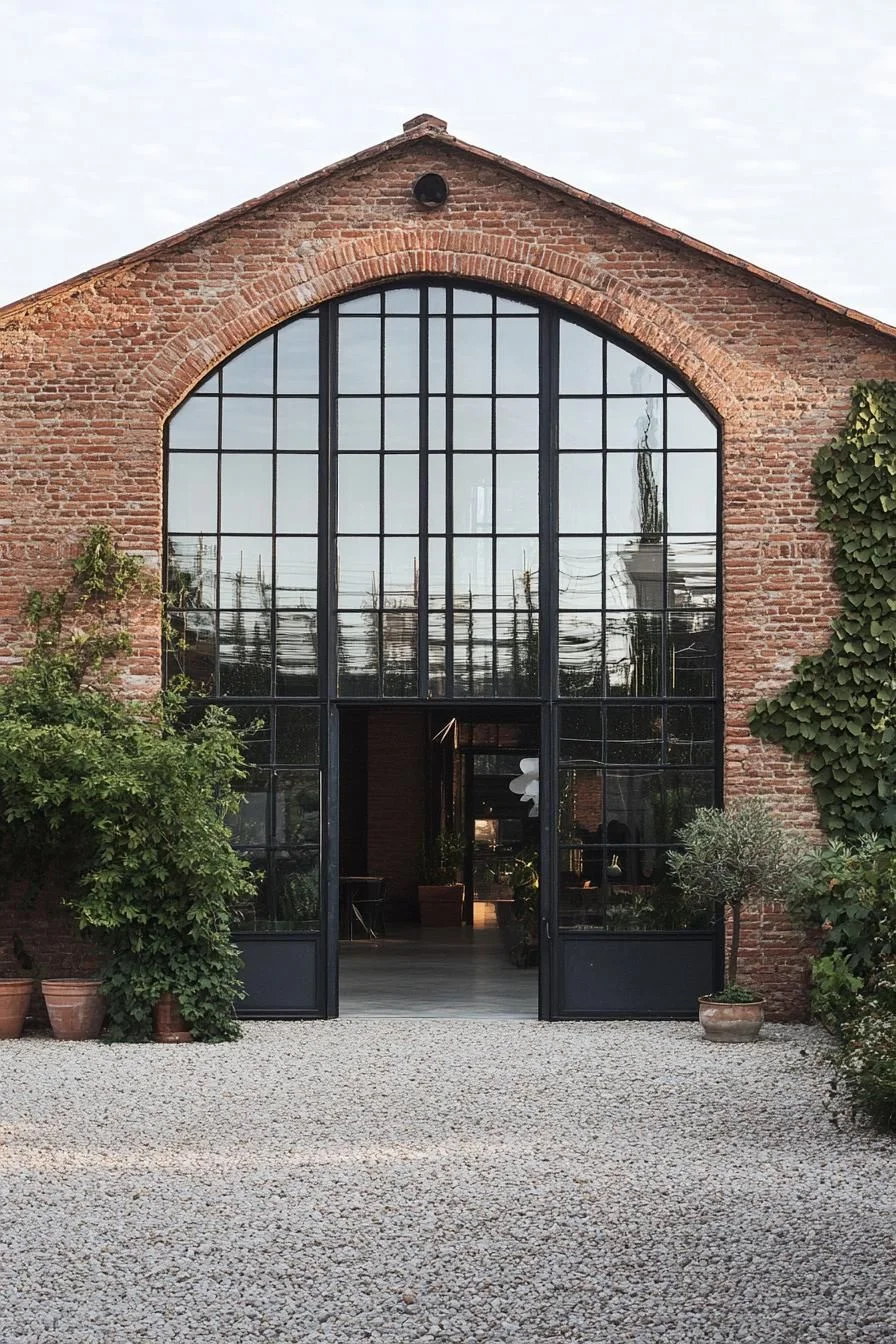A Rustic House With A Glass Touch