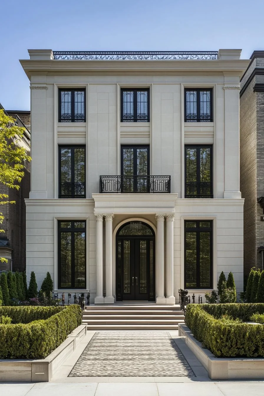 A Modern Neoclassical Jewel with Grand Columns