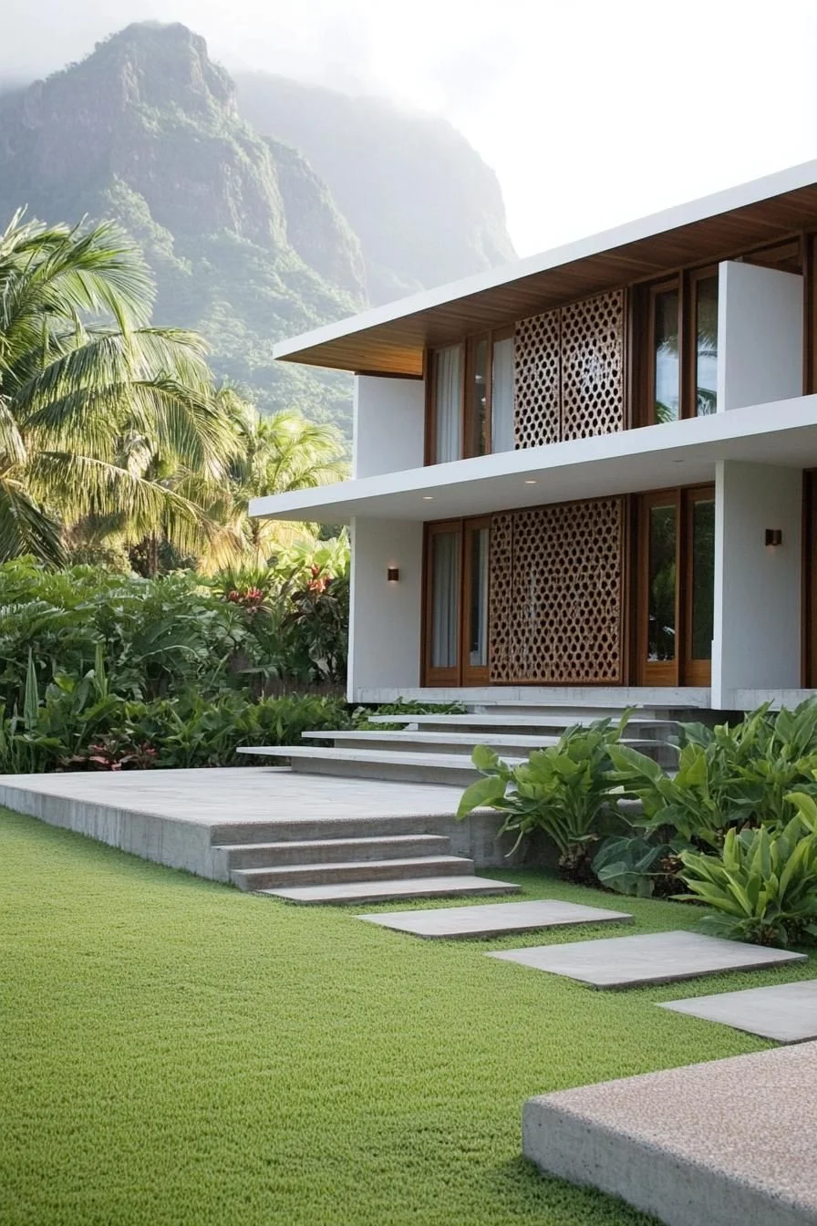 A Sleek and Calm Tropical Home