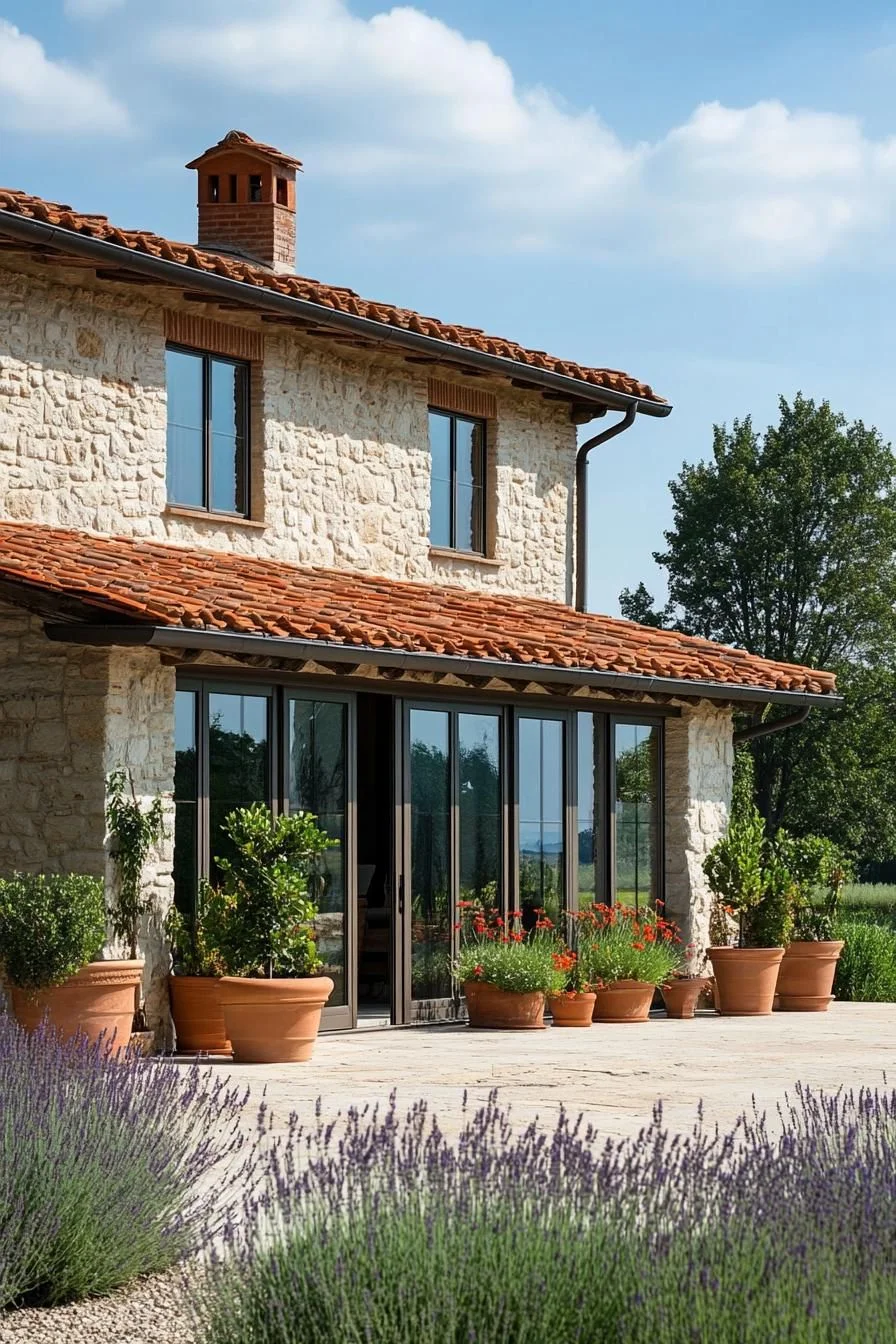A Stone Farmhouse Told Through Terracotta