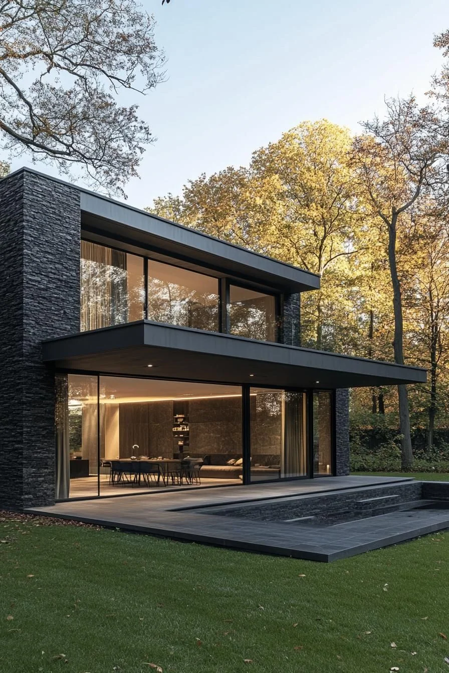 Suburban Charmer with a Glass Box Design