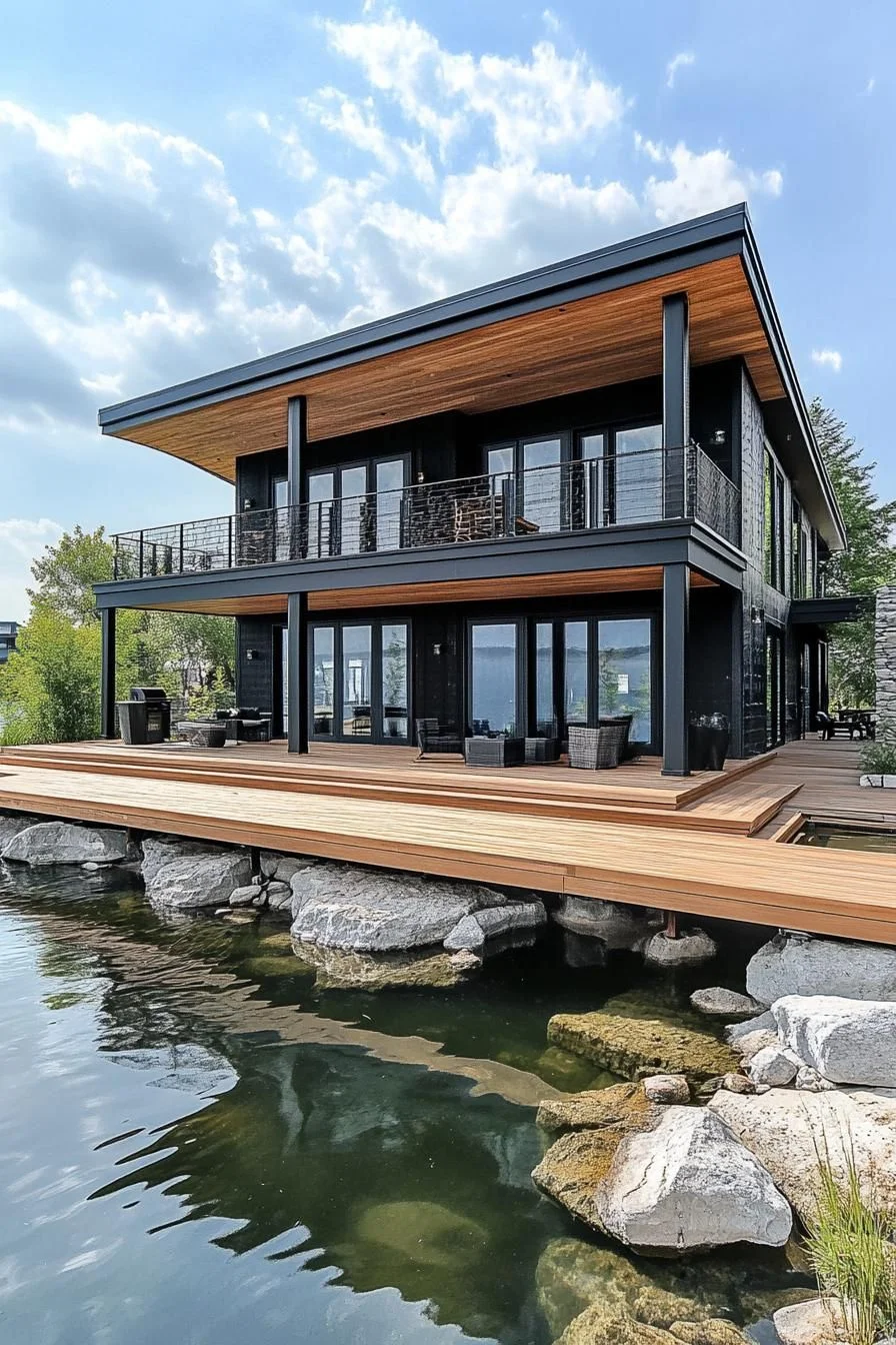 Waterfront Home with Sleek Design