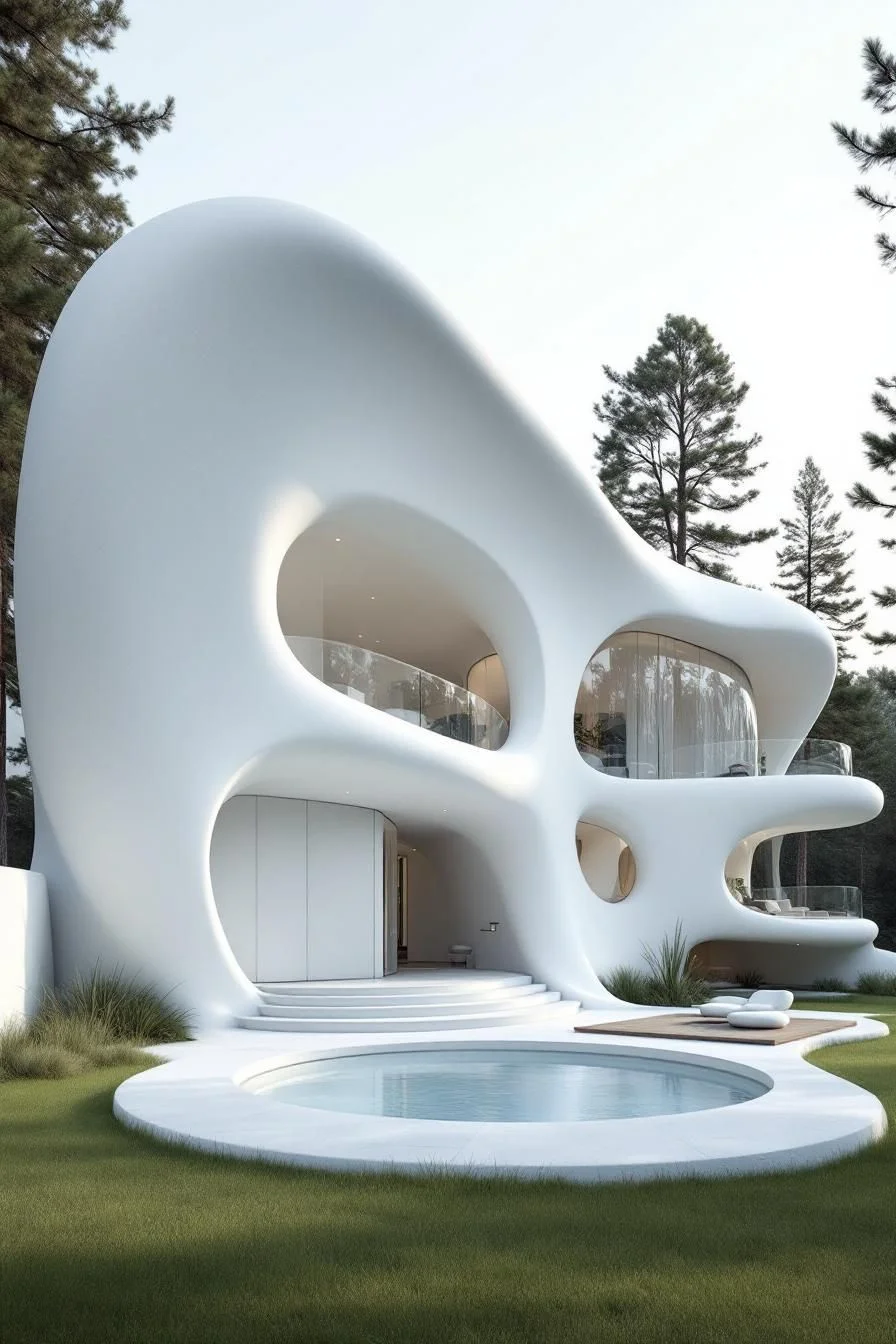 A Celestial Shell Wraps Around Living Space