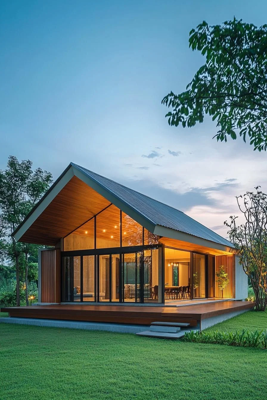 A Timber Thai Home at Sunset