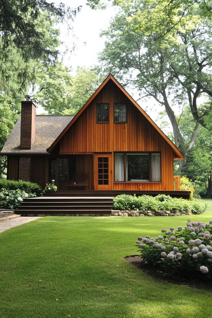A Cozy Cabin Built Around Wood