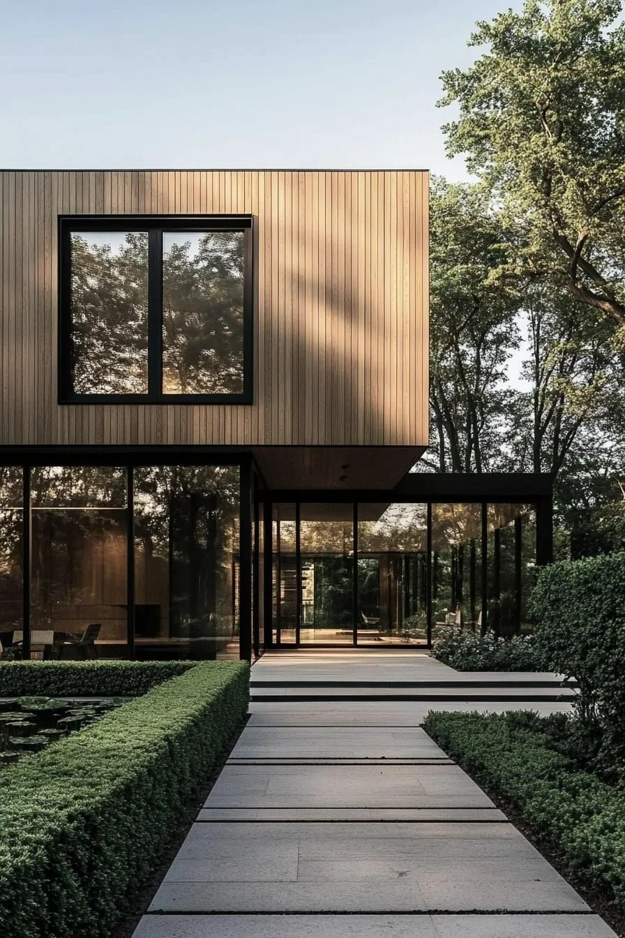 Zen-Style Timber Facade