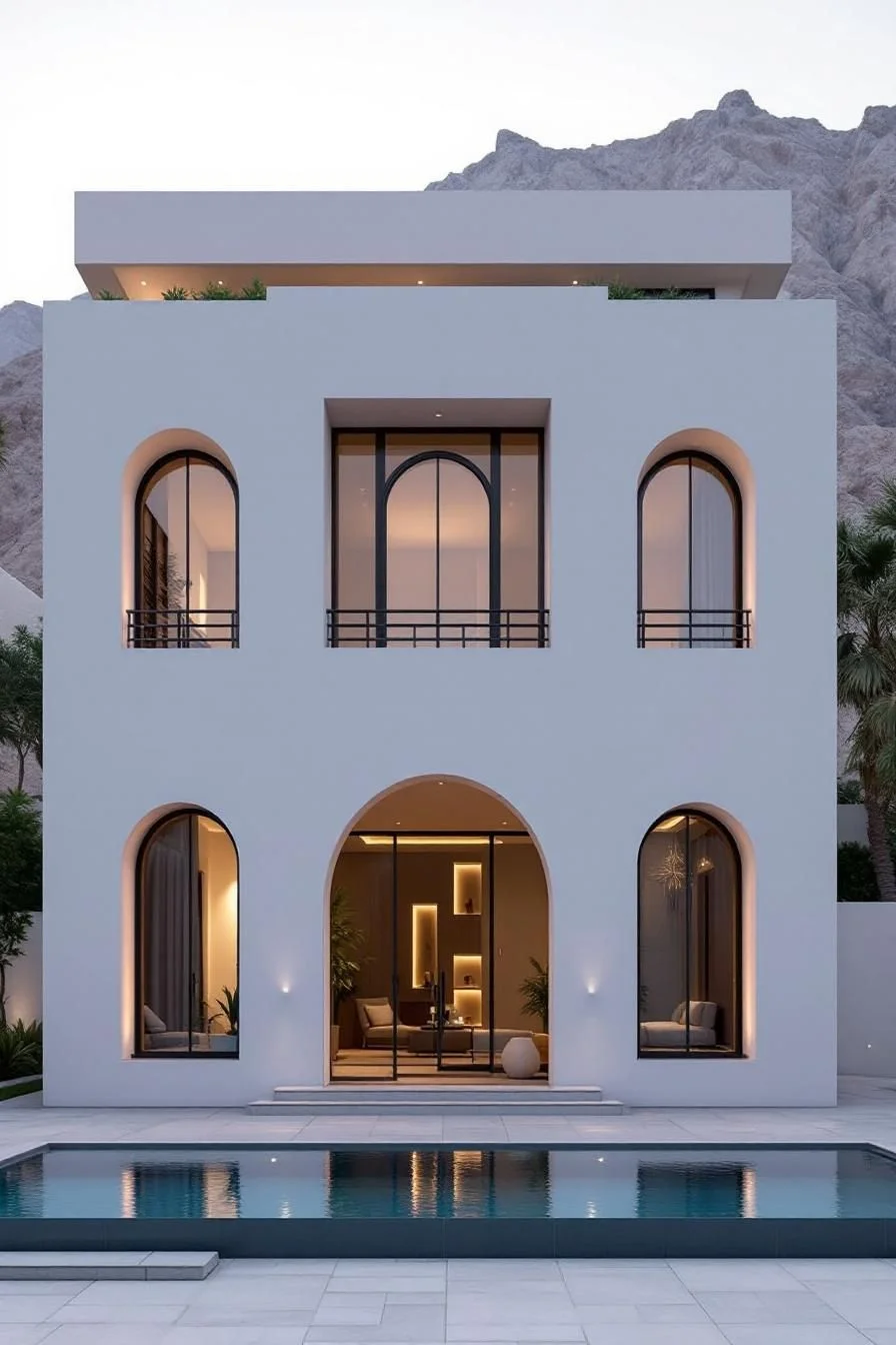 Arched Design Beside the Pool