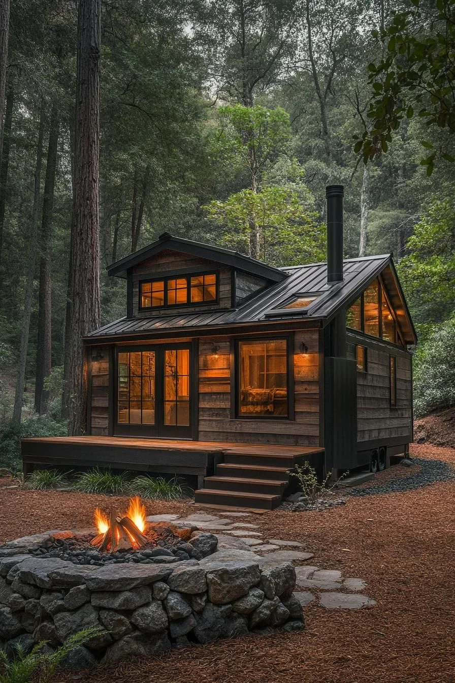 A Cozy Retreat Tucked in the Woods