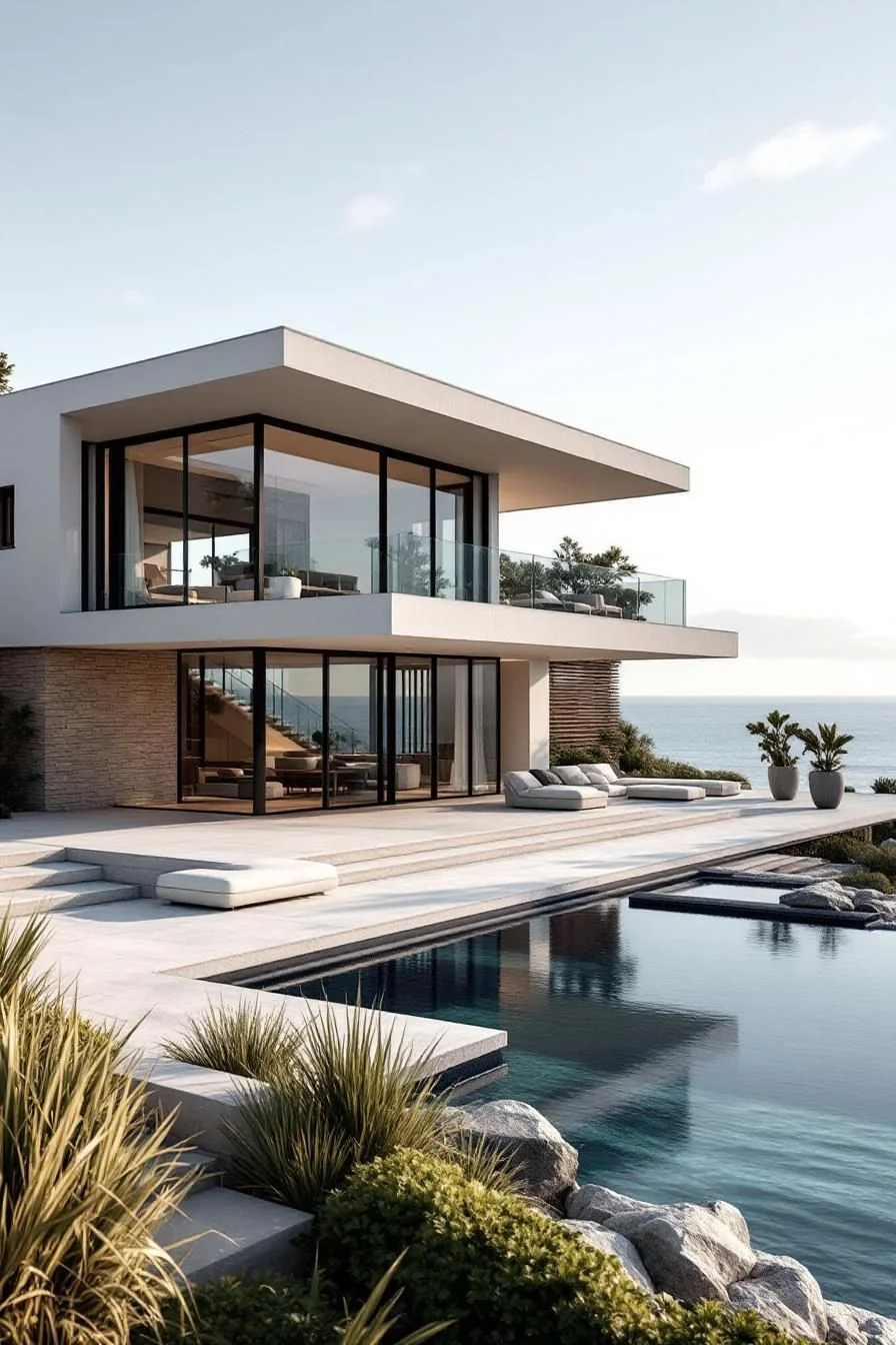 Sleek Oceanfront Home Design