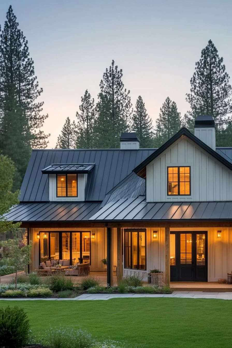 A Forest-Set Modern Barndominium