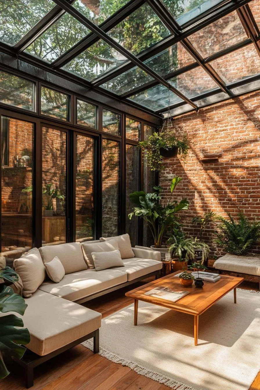 Sunlit Serenity: A Cozy Outdoor Living Room