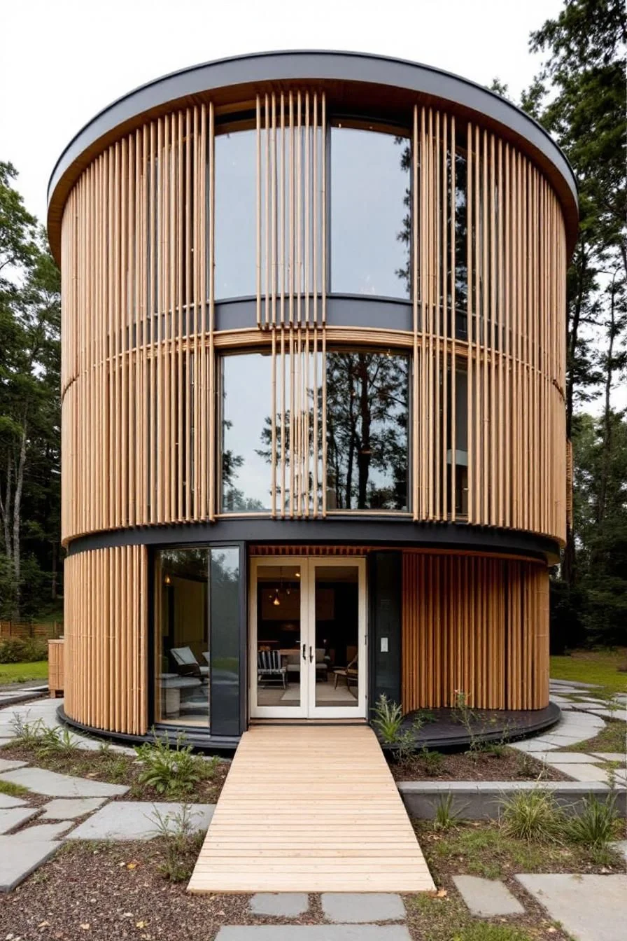 Circular Bamboo Escape: A Nature Carousel Home