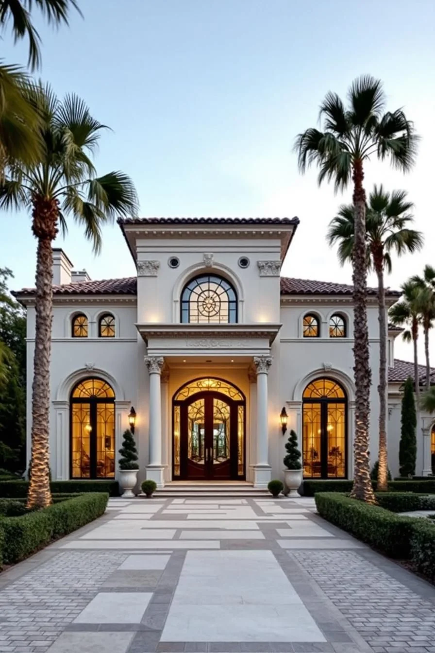 A Mediterranean Home of Marble and Scale