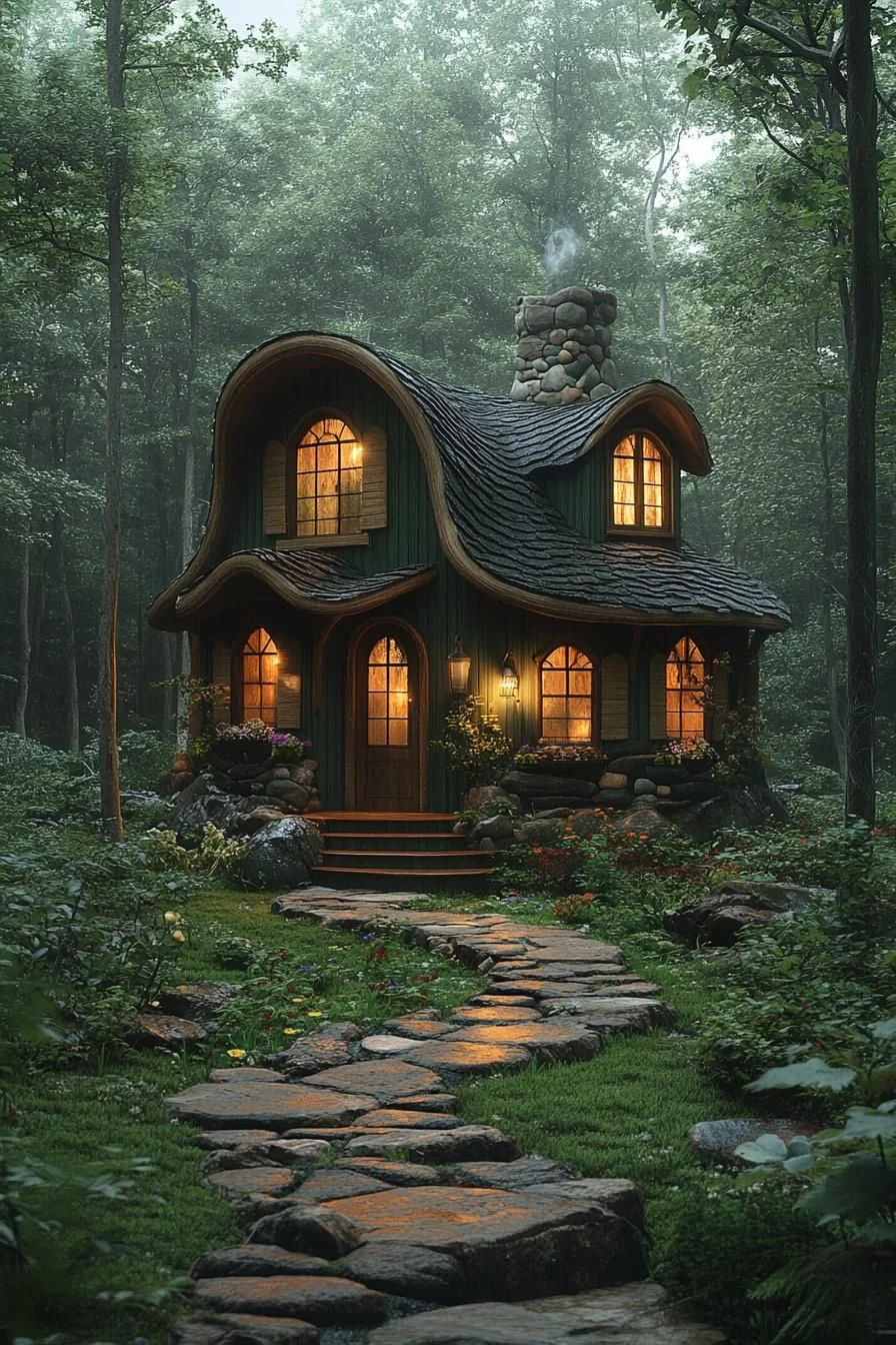 A Lantern-Lit Lullaby Cottage Scene