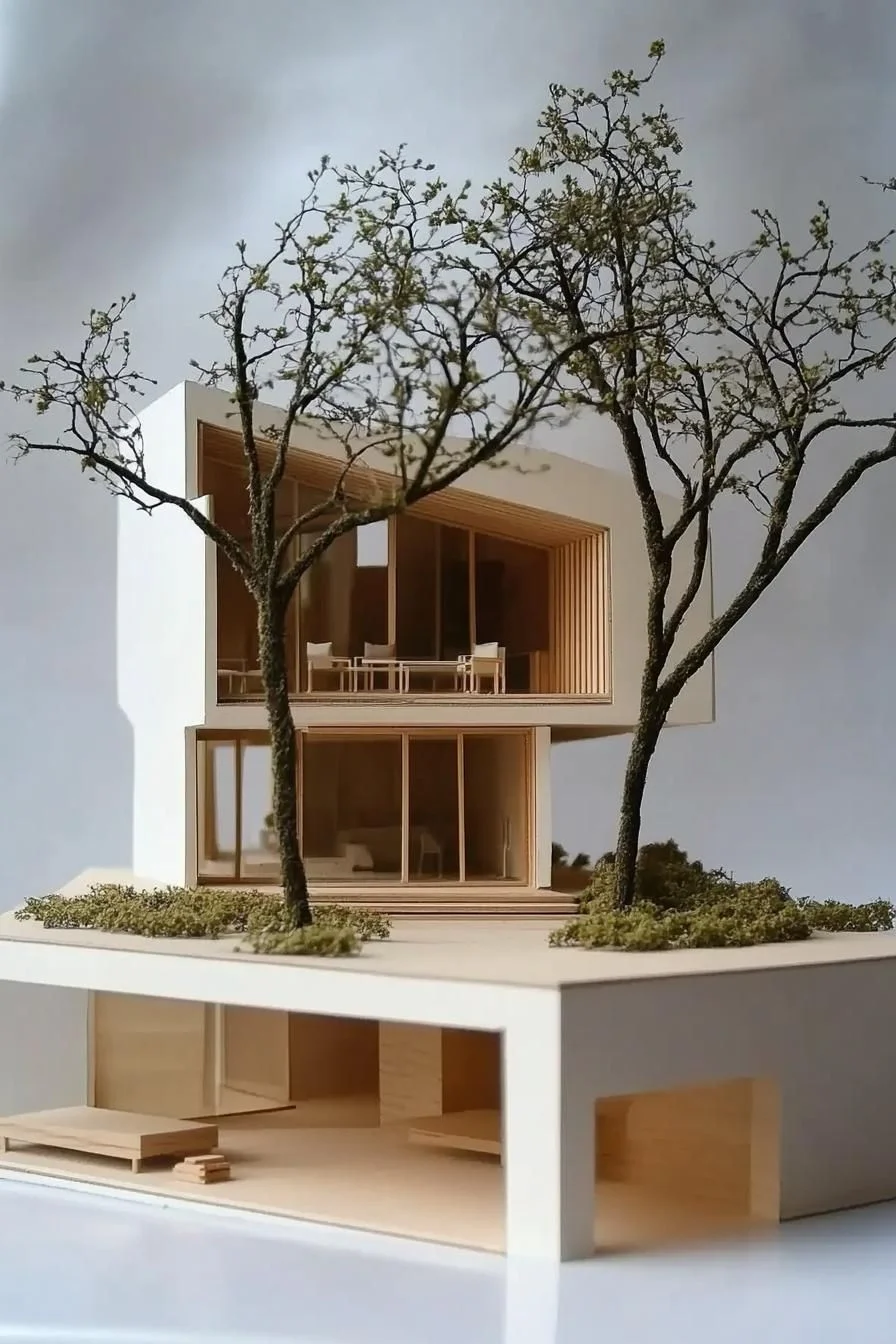 Minimalist Modern Oasis House Model