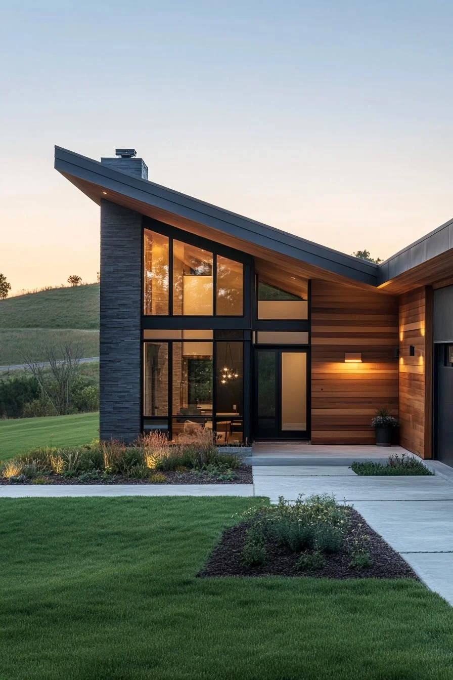 Sloped Roof Style Meets Rural Charm