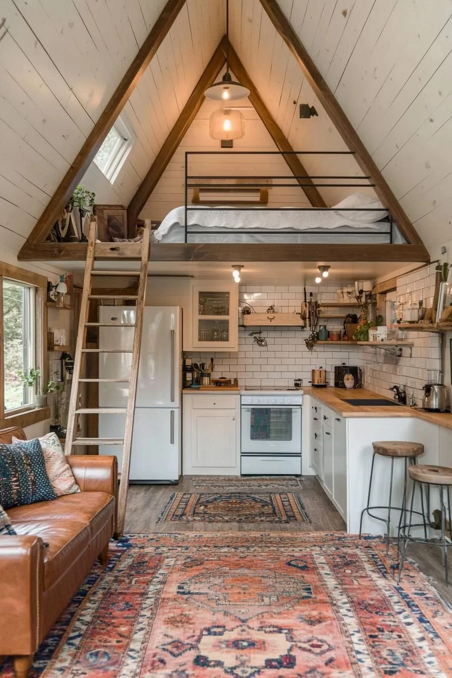 A Stylish And Cozy A-Frame Interior