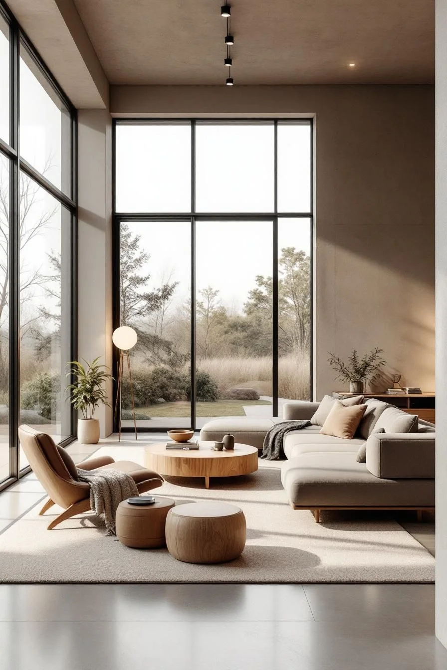 A Rustic Wabi Sabi Living Room Oasis