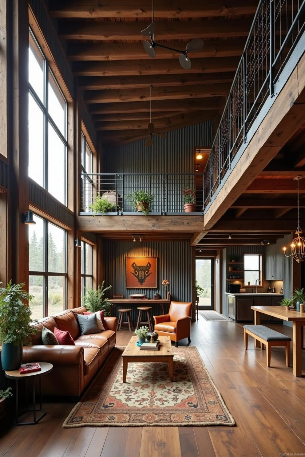 Loft Blending Rustic and Industrial Style