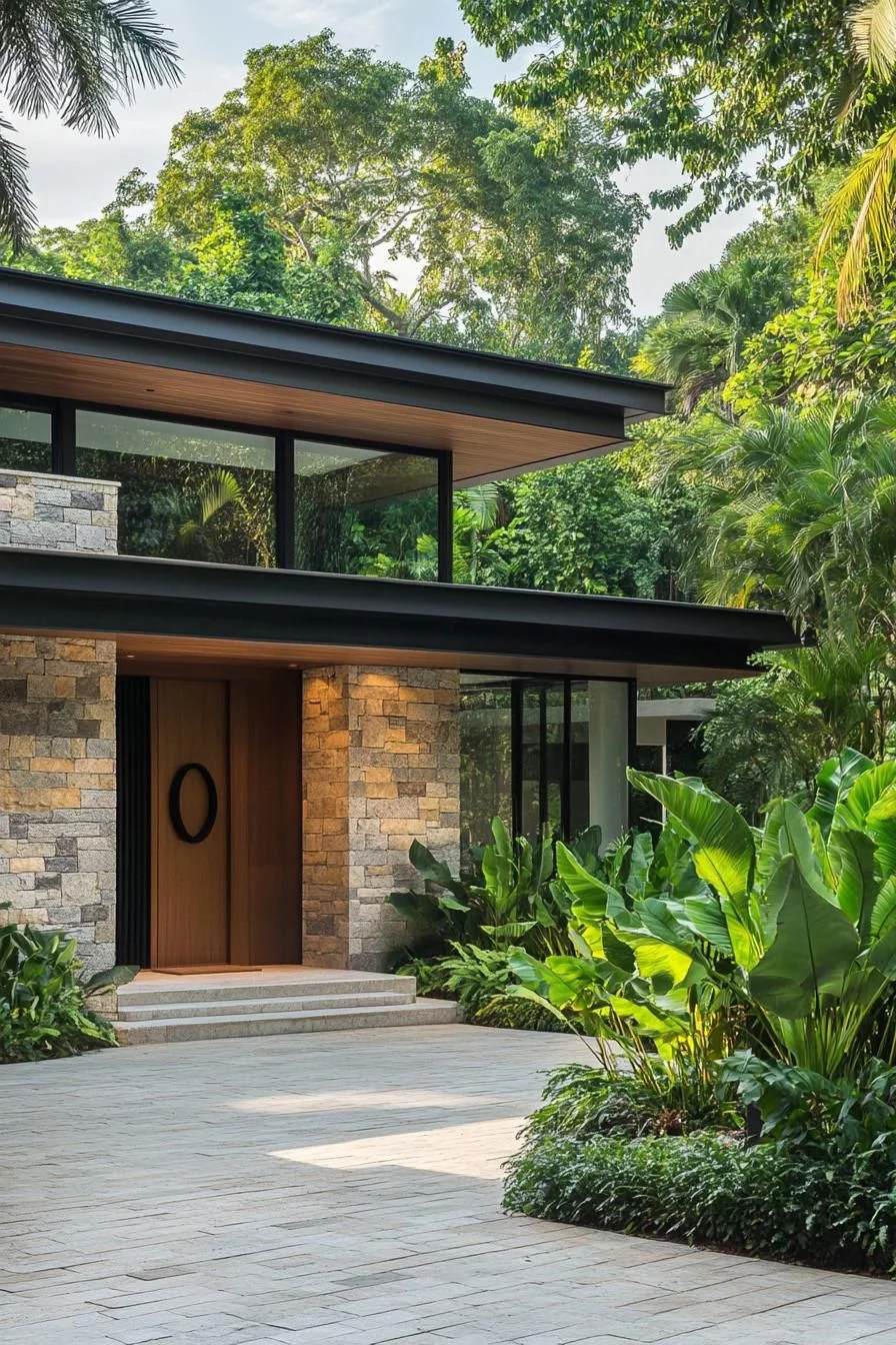 A Chic Tropical Entryway to Nature