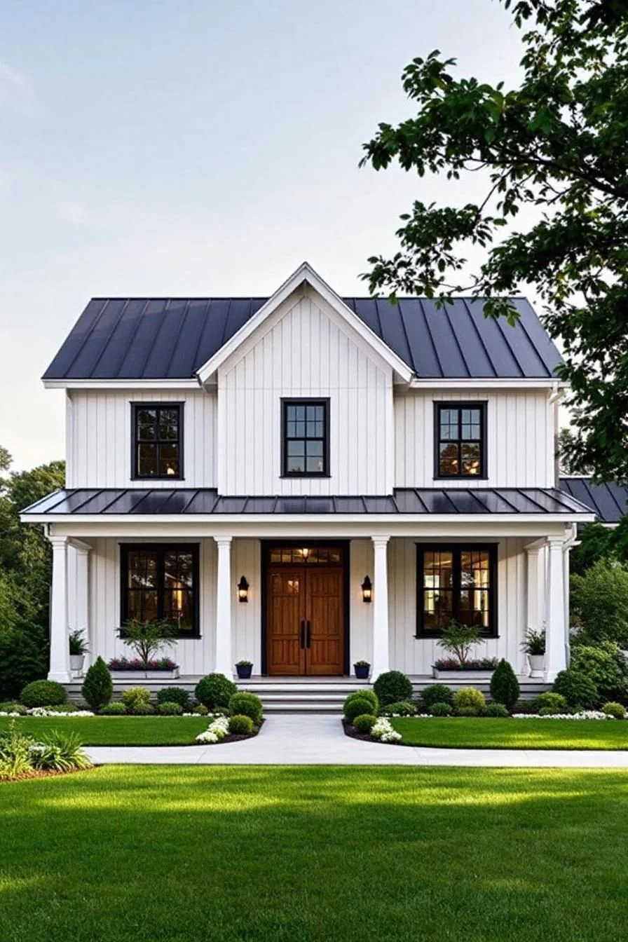 A Farmhouse with Subtle Gabled Charm
