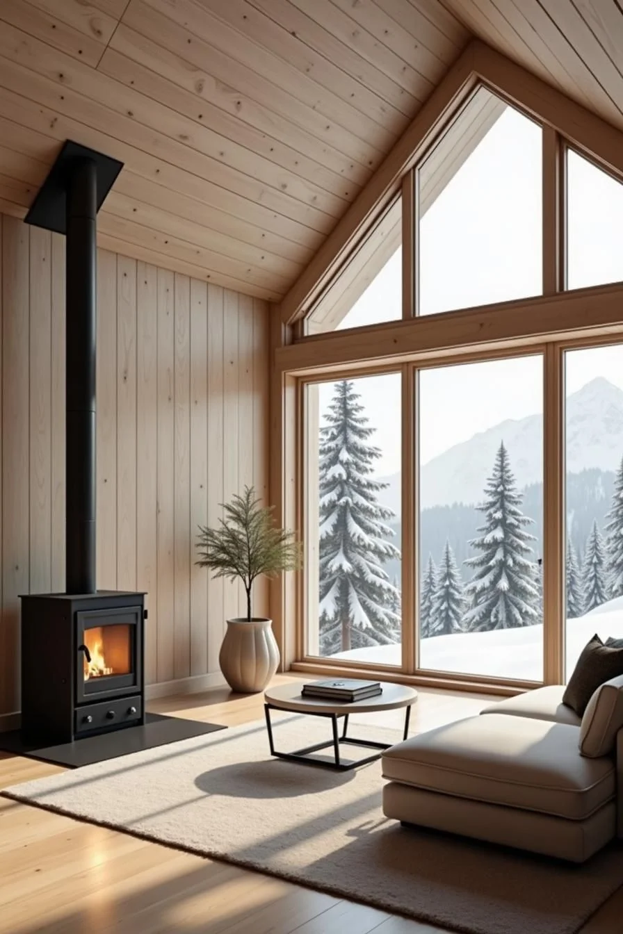 Snug and Stylish Cabin Window Views