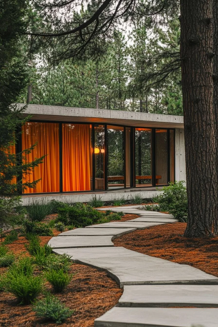 Mid-Century Style Tucked Among Pines