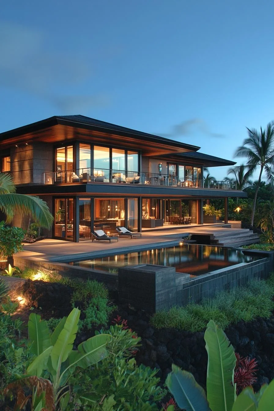 A Tranquil Tropical Sunset Mirage