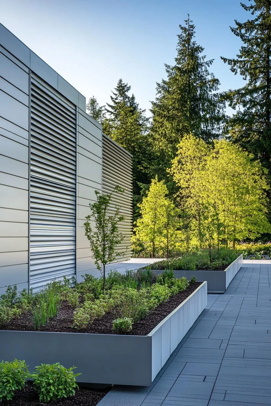 Shimmering Silver Facade Style