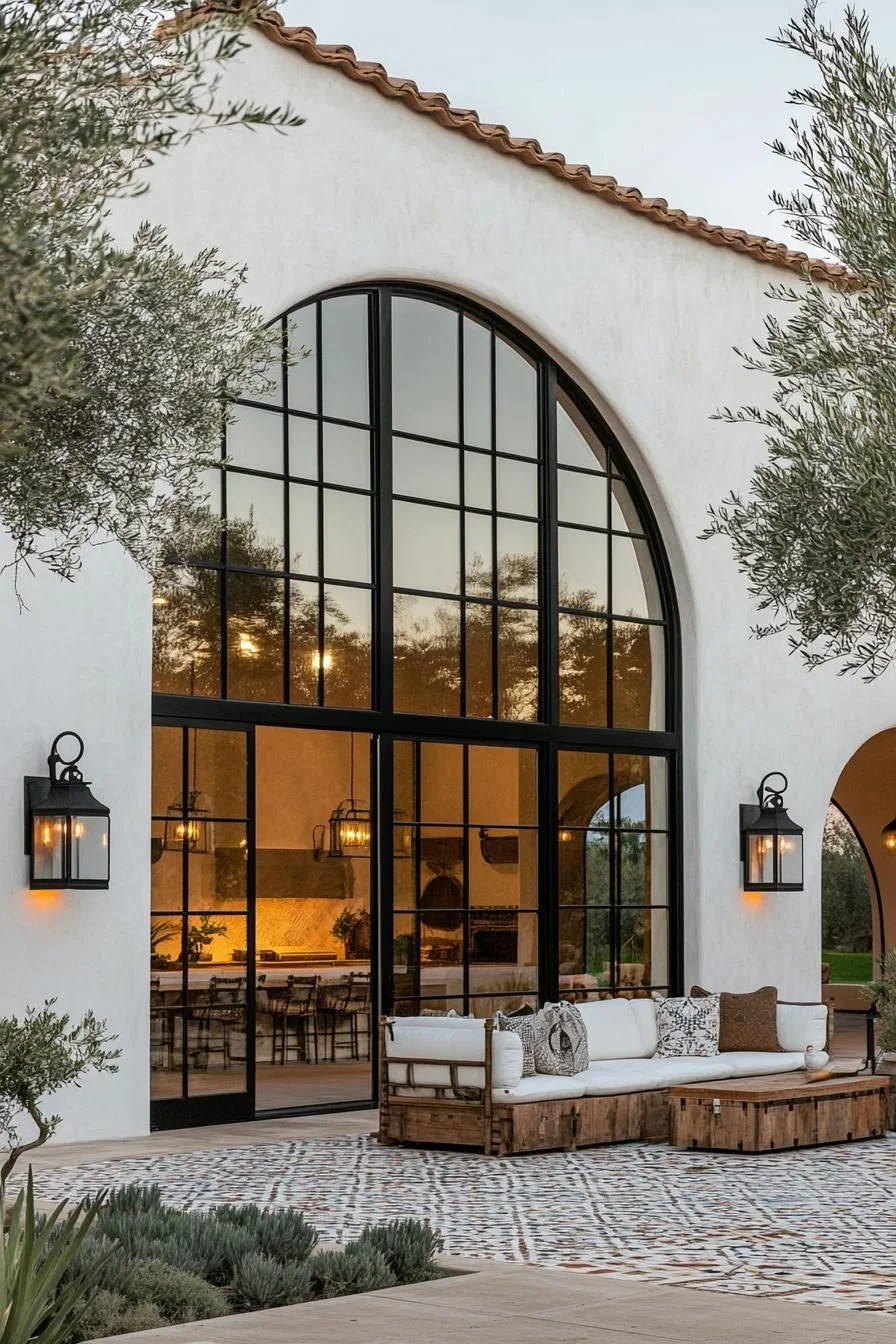 A Modern Homestead With a Striking Archway