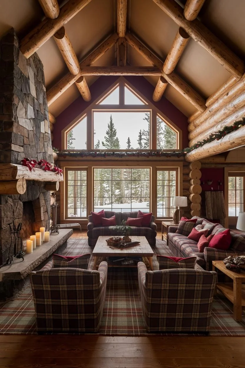 Plaid Style in a Cozy Cabin Setting