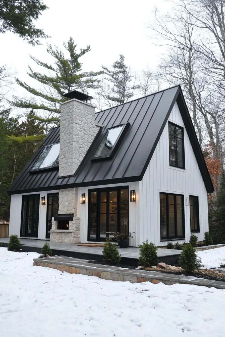 Sleek A-Frame Cabin in Frosty Woods