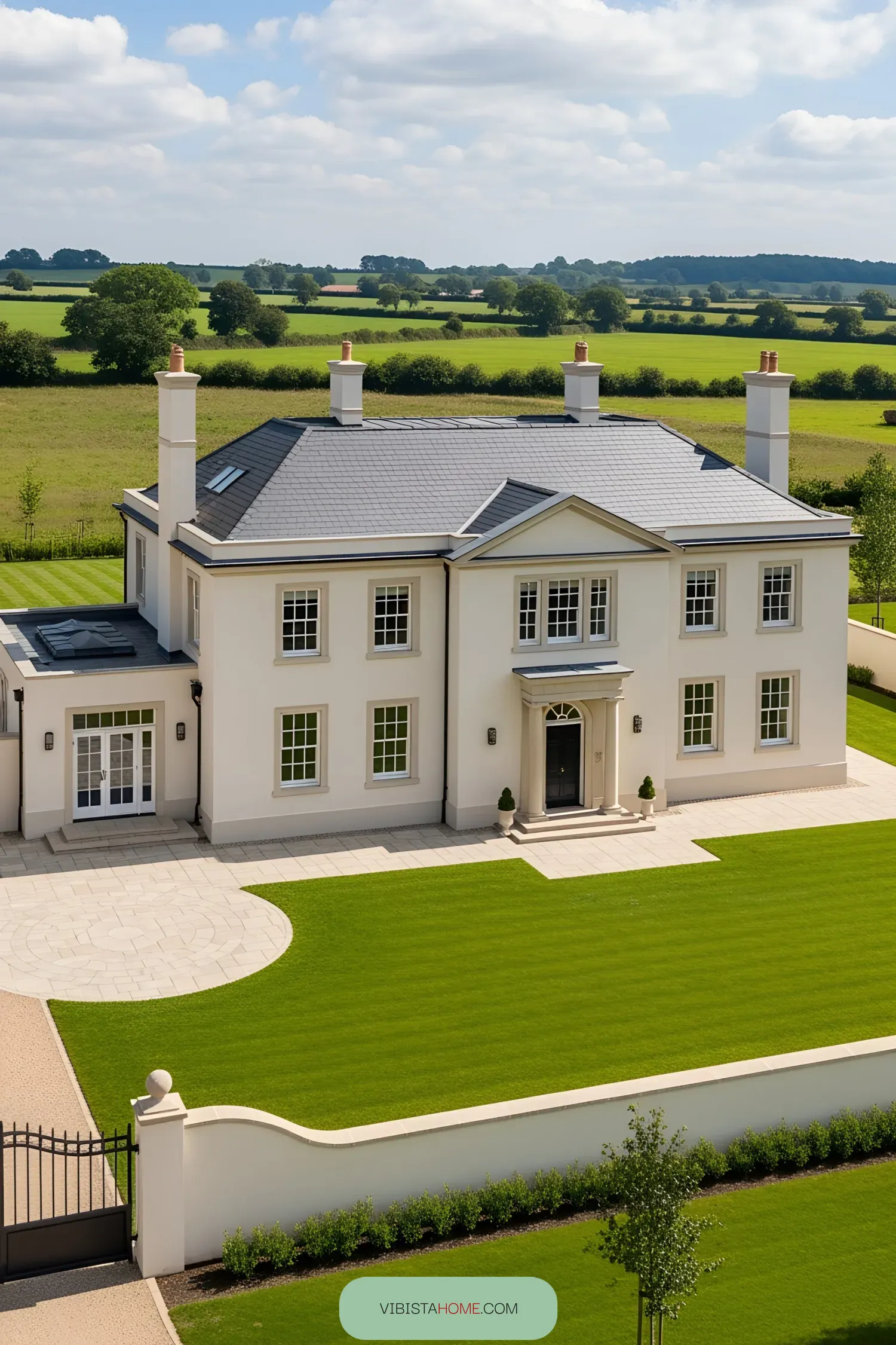 9) Manor Charm Set Among Rolling Hills