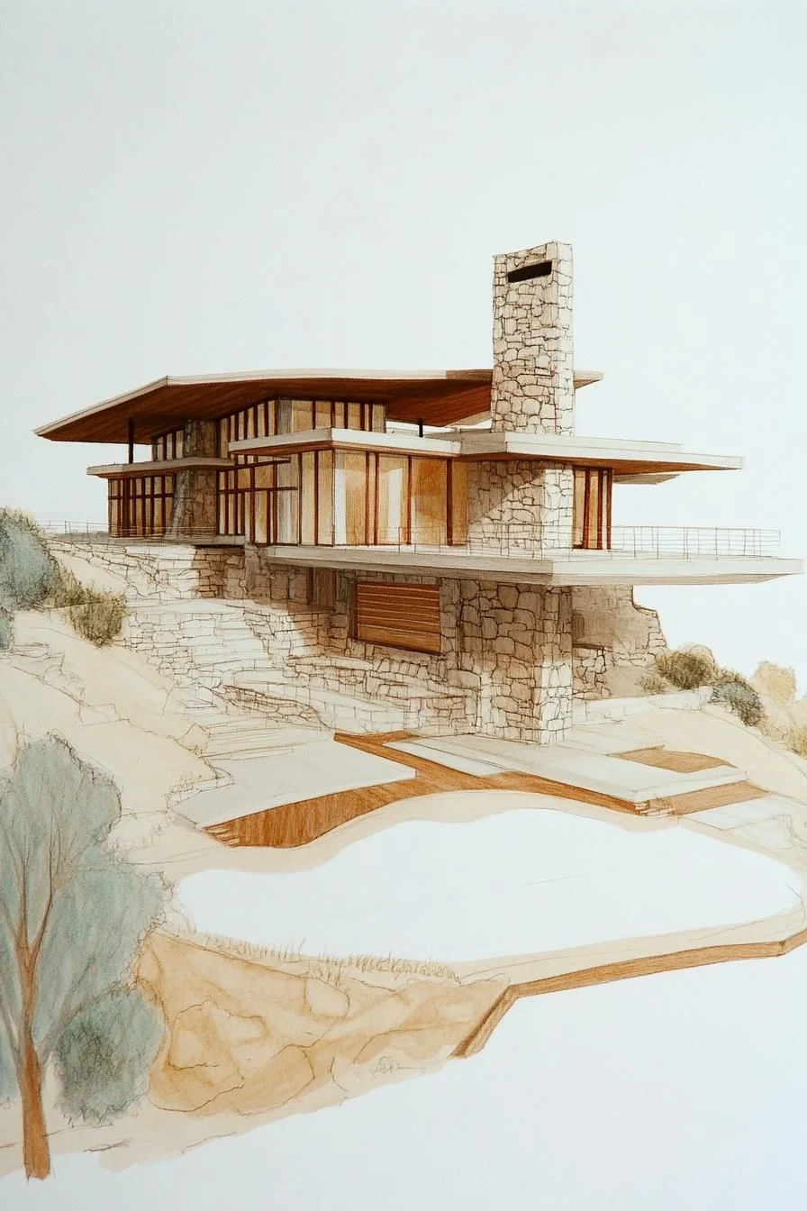 Stone and Glass Architectural Vision