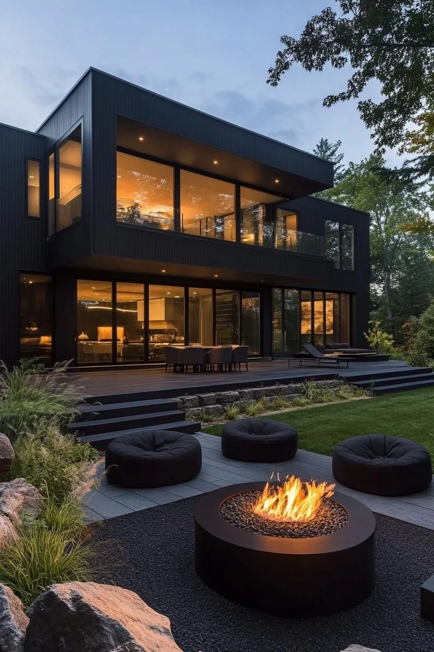 A Villa With Warm Architectural Lighting