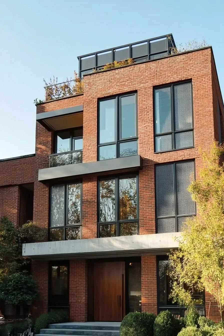 Brick Box Topped With Greenery
